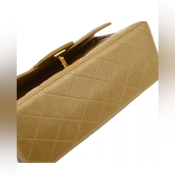 CHANEL BAG DOUBLE FLAPS BEIGE CHAIN QUILTED 💝 - Picture 3 of 9